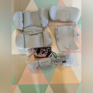 Nuna Revv Organic Cotton Replacement Infant Insert — Light Gray NWT